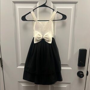 Elegant Black and White Kids Dress